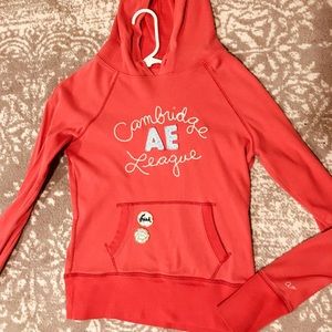 american eagle red-orange hoodie